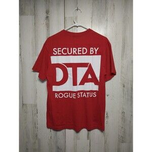 Vtg Rogue Status Shirt Mens Medium Red Short Sleeve DTA Skate